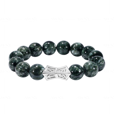 AWNL火焰之刃绿龙晶五行补木手链