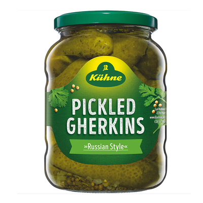 冠利酸青瓜670g 德国进口 俄罗斯风味酸黄瓜 西餐三明治汉堡配菜