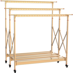 别墅落地晾衣架家用庭院折叠晒被子神器伸缩晾衣杆户外防风晒衣架