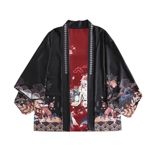 漫衣格原创设计遇见稻荷神与梦双面手绘羽织日系防晒宽松日常外套