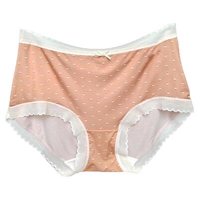 彩田花仙子内裤女超细纤维印花中腰22096高腰22097蕾丝边柔软丝滑