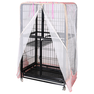 猫笼蚊帐防蚊防漏食防飞毛防抓耐用宠物笼外罩可定做猫笼罩子包邮