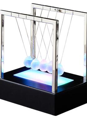 创意办公室桌面牛顿摆球发光