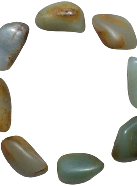 和田玉籽料原石手串随型玉石原石