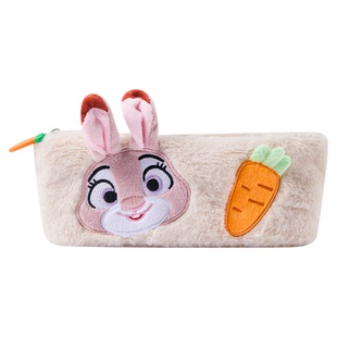 迪士尼疯狂动物城毛绒笔袋女小学生可爱铅笔收纳袋初高中女孩文具大容量2026新款文具袋女孩款高颜值铅笔笔袋