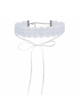 甜美蕾丝choker叠戴十字架项链