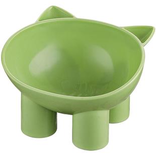 可爱宠物粮水共用碗15度护颈猫碗不黑下巴防打翻猫盆小型狗盆猫碗