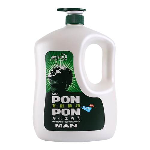 台湾进口NICE澎澎PONPON沐浴乳男士茶树精油净化控油清爽沐浴露