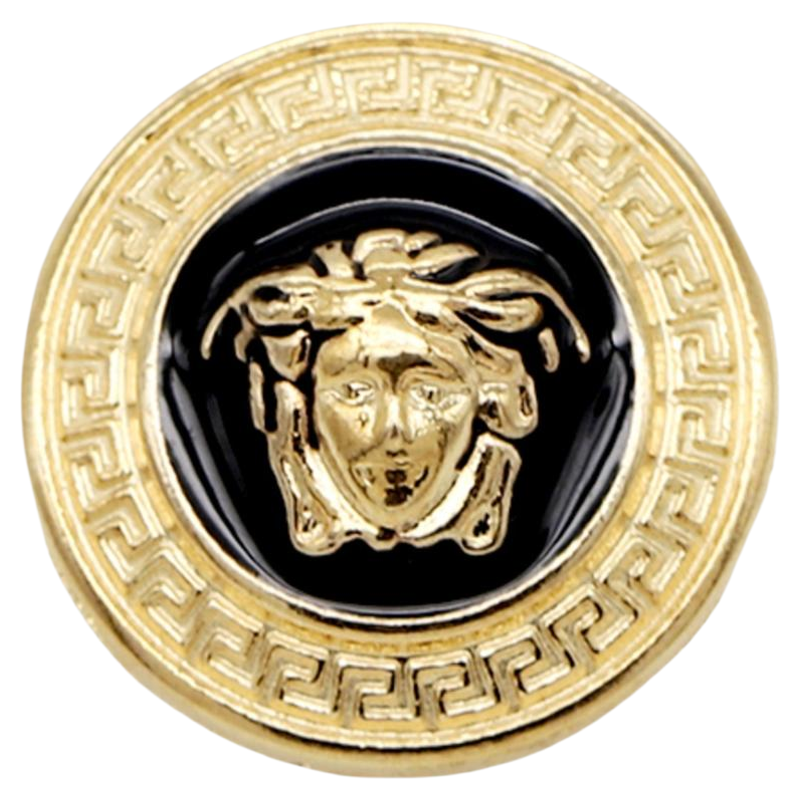 美杜莎复古金属纽扣袖扣西装风衣