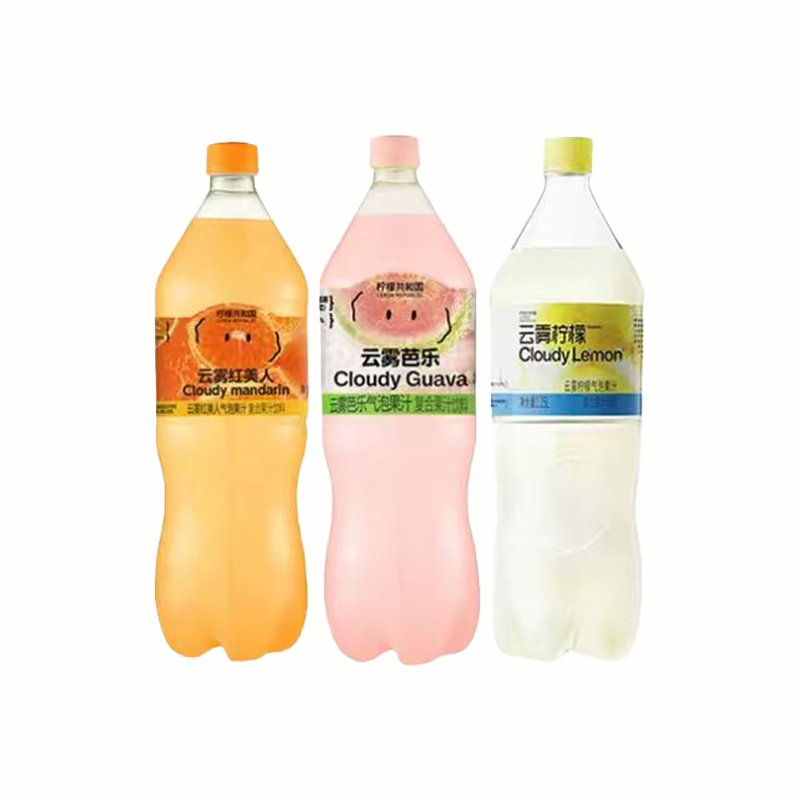 柠檬共和国云雾柠檬芭乐清爽解腻气泡果汁年货饮料大瓶vc汽水饮品