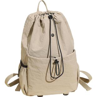 户外运动登山背包男女轻便束口抽绳双肩包干湿分离游泳收纳健身包