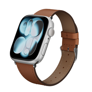 switcheasy适用2025苹果新品apple watch s11/10/9/8真皮手表iwach表带38/40/42mm男女亲肤柔软手腕带网红潮