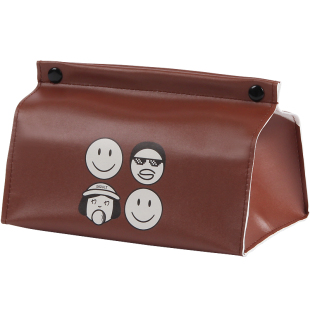 SADULT可爱卡通笑脸家用抽取式纸巾盒汽车车载纸巾袋抽纸餐巾盒套