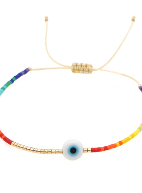 多巴胺彩色串珠花朵手链