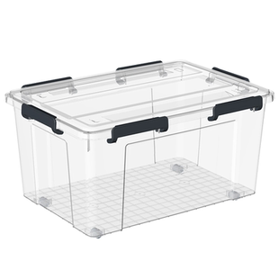 透明防潮收纳箱特大号密封箱家用带硅胶圈储物箱大容量防霉整理箱