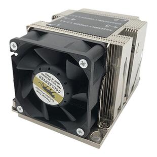 coolserver金钱豹2U散热器3647侧吹长方形孔正方温控CPU风扇4热管