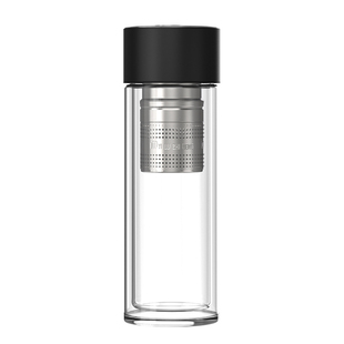 水杯玻璃杯磁吸泡茶水分离杯子男双层磁弹泡茶杯2026新款一键开盖