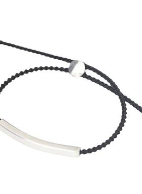 蔡徐坤同款编织手链 黑绳简约男女同款情侣手链可调节明星同款