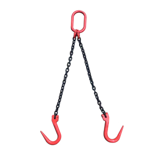G80锰钢链条吊钩2腿羊角钢管钩索具两腿起重吊装链条组合吊链吊具