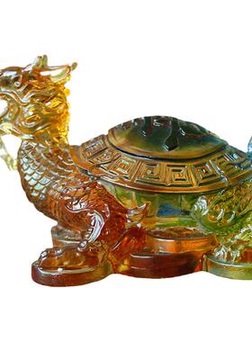 琉璃朋友生日礼物长寿龟刻字摆件