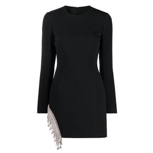 晚礼服流苏钻短款气质高贵舞台演出服装2025新款宴会小礼服连衣裙