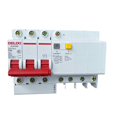 德力西DZ47sLE3P+N63A漏保断路器