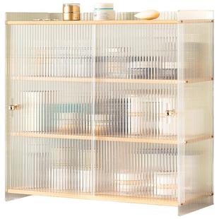 桌面收纳盒收纳柜茶具展示柜子餐具化妆品厨房水杯子置物架储物柜