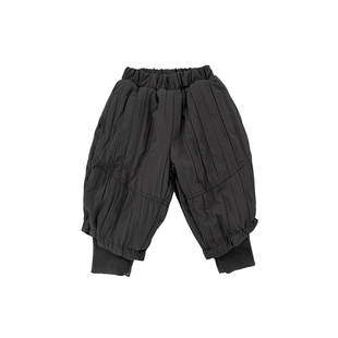 男童棉裤冬季时尚新款韩版纯色百搭一条过冬女宝宝加厚绒裤子束脚