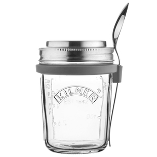 早餐杯英国kilner沙拉罐食品罐果酱瓶配勺玻璃罐隔夜燕麦杯酸奶杯