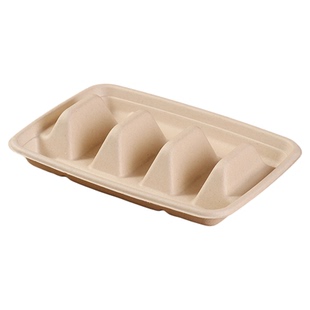 一次性塔克盒墨西哥卷饼打包盒脆皮玉米饼塔克盒甘蔗浆纸浆包装盒