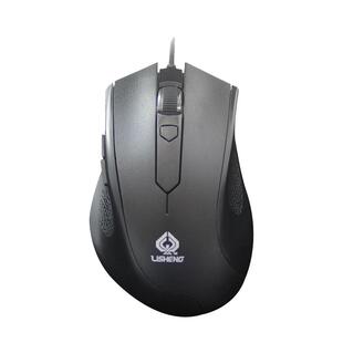 力胜G17 CAD制图PS美工绘图大滚轮有线变速鼠标USB游戏右手大手黑