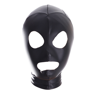 Ftshist动漫cosplay哑光乳胶皮latex束缚拉链蒙面头套面罩
