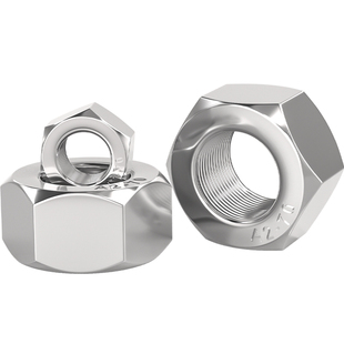 304不锈钢六角细牙螺母螺帽M27M30M33M36M39M42M45M48M52*1.5*2*3