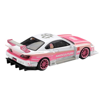 MINIGT 1:64 日产尼桑 SILVIA S15 LBWK 超级剪影粉 合金车模1239