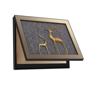 轻奢电表箱装饰画遮挡麋鹿简约现代配电箱餐厅电闸盒总开关盒挂画