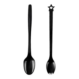 100支 一次性长柄勺子搅拌加长烧仙草奶茶塑料单独包装水果茶叉勺