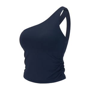 云感面料单肩女士运动文胸背心瑜伽