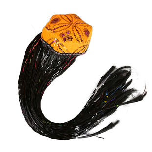 新疆帽子维吾族舞蹈帽子六角带辫子演出头饰儿童六一演出表演帽子