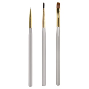 卡妞新款加长格纹美甲笔软弹柔韧细腻多功能拉线彩绘法式扫扫笔刷