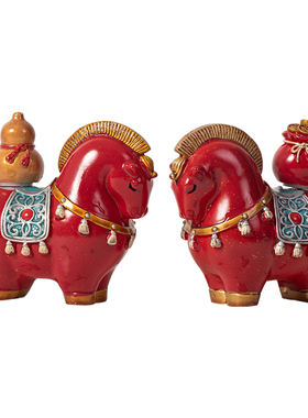 变色生肖马茶宠摆件马上发财礼品