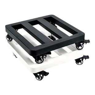 移动托盘铁艺带轮称重冰箱鱼缸花盆饮水机万向轮底座滑轮滚轮底托