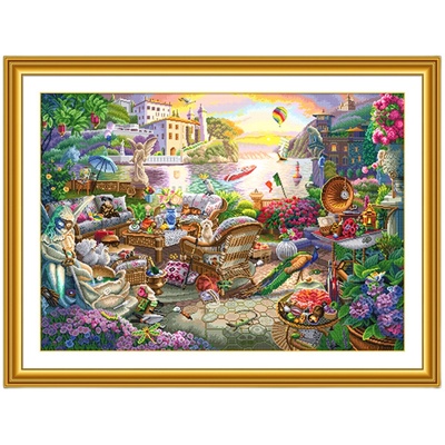 ks十字绣2021新款挂画风景画餐厅