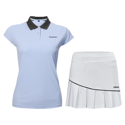 kawasaki/川崎羽毛球服短袖网球运动服polo衫透气小飞袖T恤2041