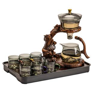 2026新款龙年懒人玻璃自动茶具套装家用磁吸茶壶功夫茶杯泡茶神器