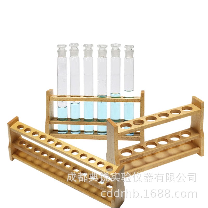 厂价木制比色管架6孔 12孔木质比色管架 试管架10ml25ml50ml100ml