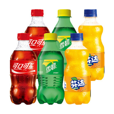 可口可乐300ml瓶装雪碧可乐芬达碳酸汽水饮料迷你小瓶多口味批发