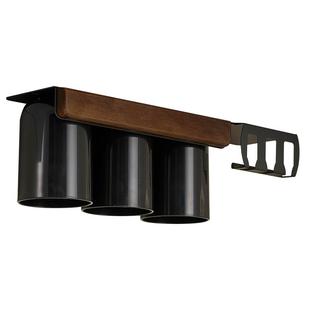 胡桃木浴室镜柜下牙刷架磁吸漱口杯子牙膏刷牙杯倒挂收纳置物架