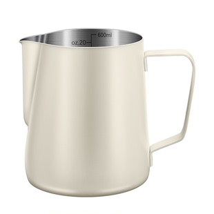 专业咖啡拉花杯304不锈钢拉花缸食品级奶泡杯带刻度尖嘴打奶泡杯