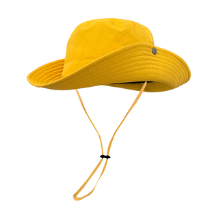 亲子户外登山帽儿童黄色渔夫帽男童女童防晒帽遮阳速干防水可折叠