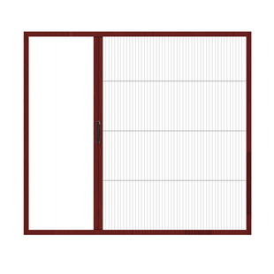 免打孔铝合金隐形折叠伸缩纱窗推拉随停平移开窗防蚊虫沙窗网自装